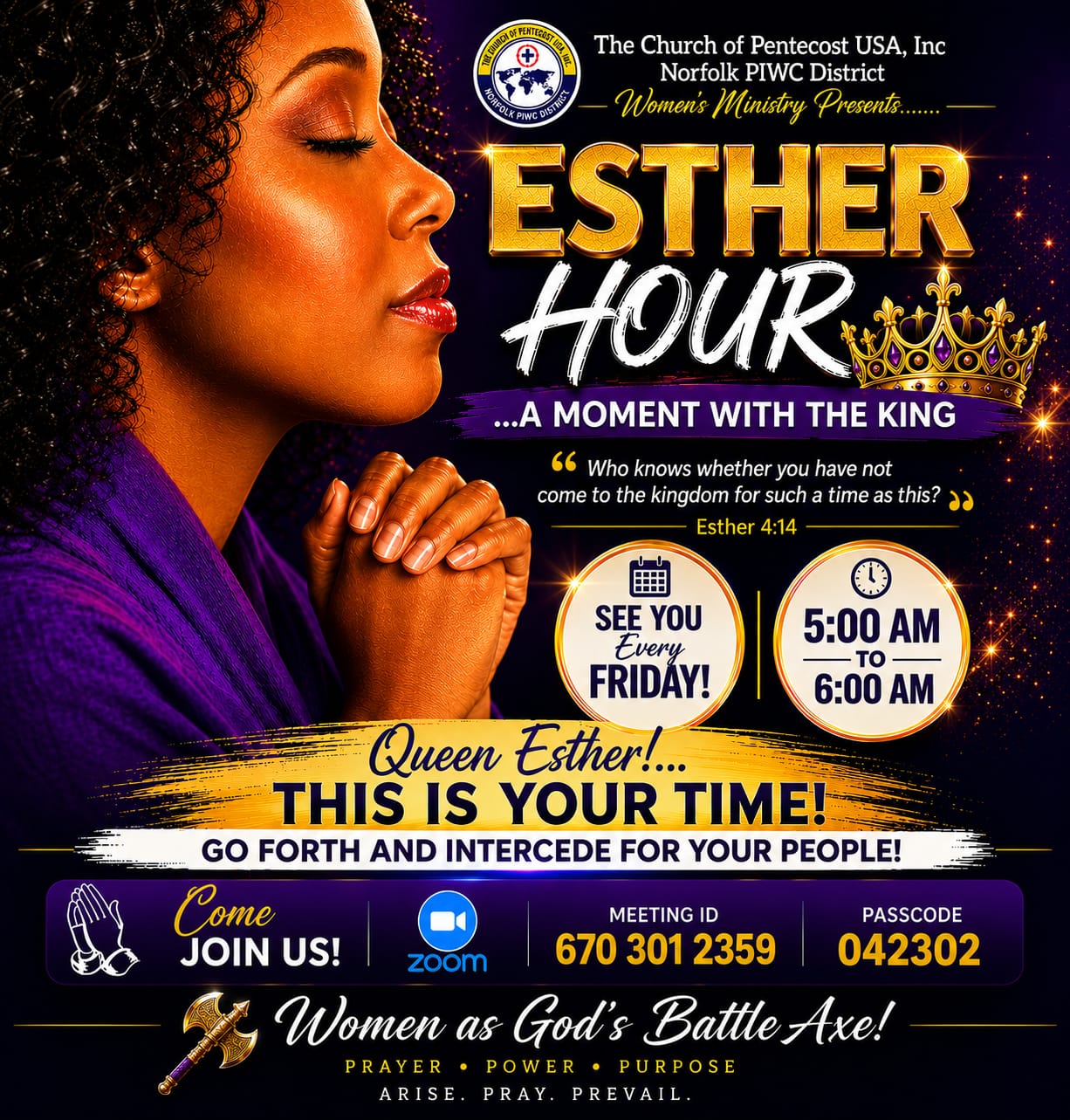 Esther Hour Women's Ministry flyer